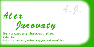 alex jurovaty business card